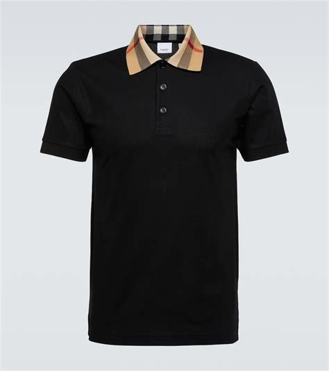 burberry polo balck|burberry polo shirts men's black.